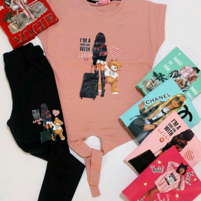 تیشرت شلوار دخترانه فانتزی-149024