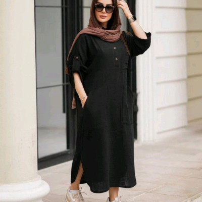 مانتو پیراهنی بلندآبشاری