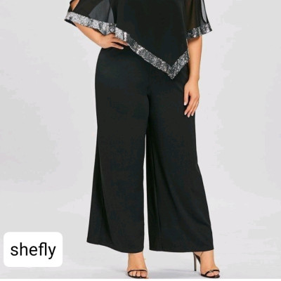 شلوار زنانه تنسل نخی سایز بزرگ