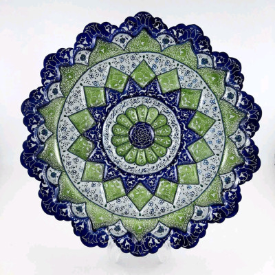 بشقاب میناکاری 30 سانتی طرح سبزینه