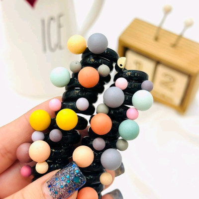 کش مو فنری مشکی مرواریدی با کیفیت-144088