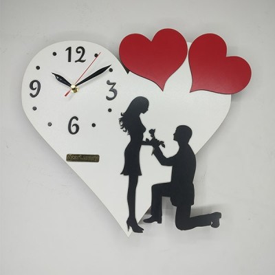 ساعت دیواری آذرلاکچری طرح عاشقانه کد lov01