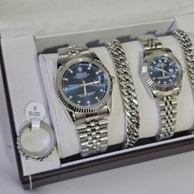 ست ساعت زنانه و مردانه رولکس ( همراه اکسسوری)-153651