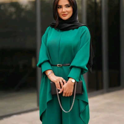 مانتو شلوار زنانه کرپ مدل شبنم