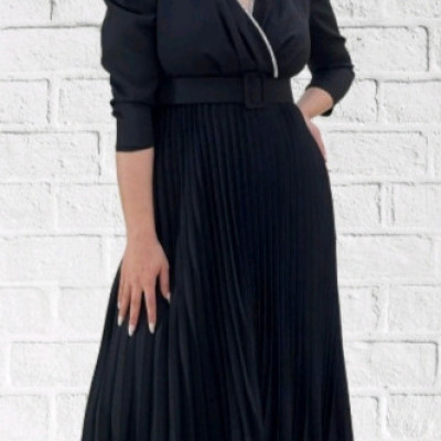 پیراهن مهمانی زنانه کرپ مدل پیراهن مجلسی پیلیسه