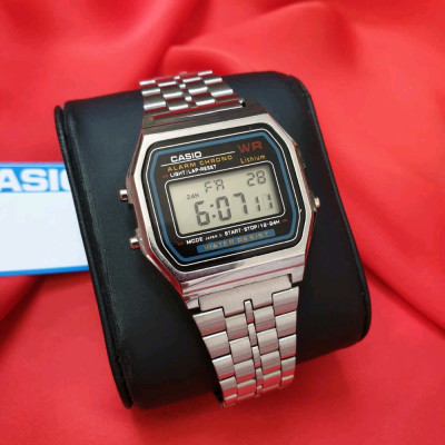 ساعت مردانه کاسیو بند استیل دارای چراغ دید در شب-144755