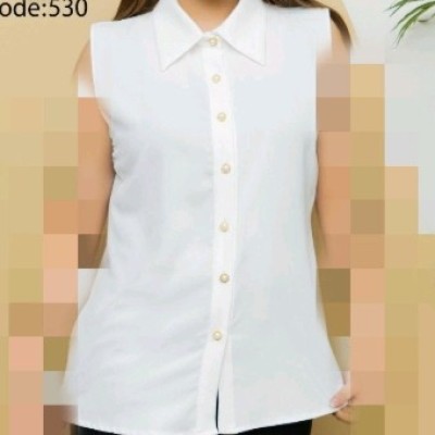 شومیز آستین حلقه ای یقه مردانه