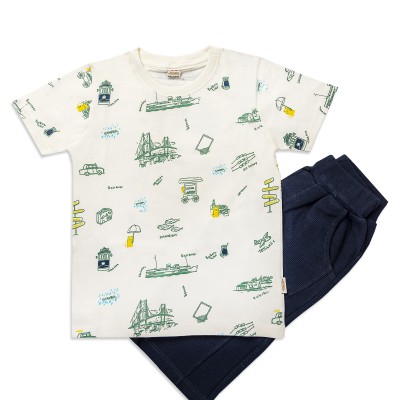 تیشرت شلوارک کشتی قطارسایز45،50 مناسب 3تا7 سال پنبه درpikmode