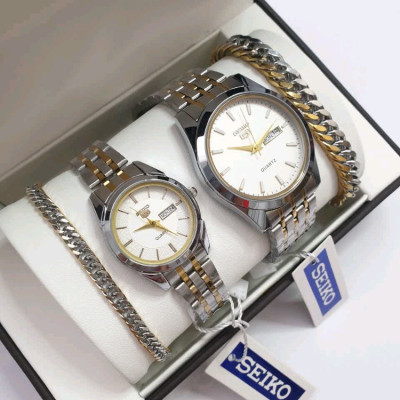 ساعت ست سیکو زنانه و مردانه بند استیل-134712