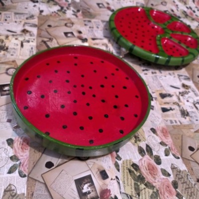 سینی دایره ای لبه دار