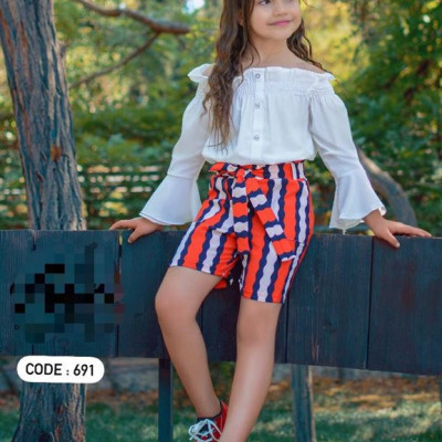 نیم تنه شلوارک آستین کلوش