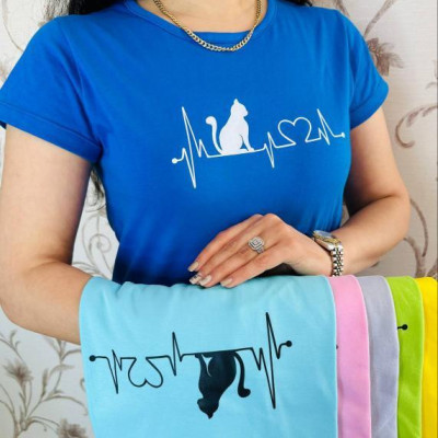 تیشرت قواره نرمال نخ پنبه ترک لاکرادار زنانه و دخترانه-131740