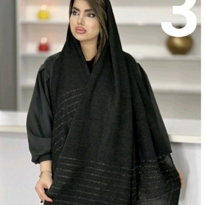 شال مشکی مخمل زمستانی شاین دار مطابق تصویر دوخت عالی محصول تکوتوک مشهد