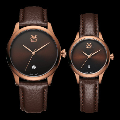 ست ساعت زنانه و مردانه اوبلاک مدل تایگر قهوه ای-138490