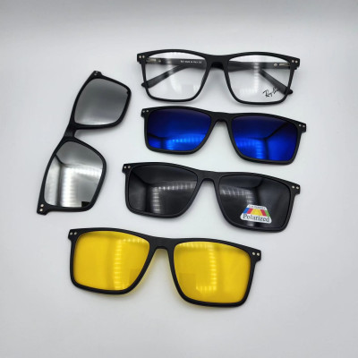 عینک طبی مگنتی Ray Ban با 4 کاور آفتابی کد کد 2359