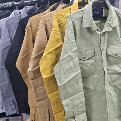 پیراهن دو جیب کتان