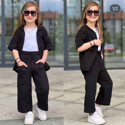 ست دخترانه محرمی پیراهن لش شلوار بگ