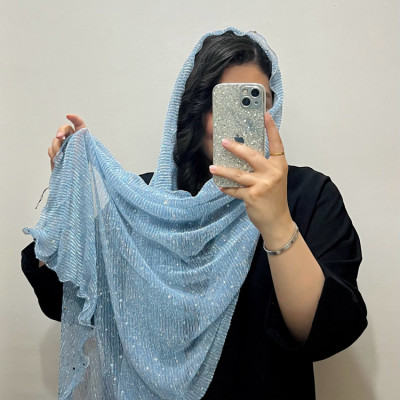 شال مجلسی لمه شنی دالبر عروسکی شاین پولک دار وارداتی