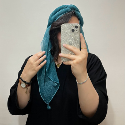 شال حریر وارداتی سبک ریشه دار در رنگ بندی