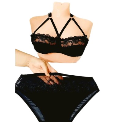 ست سوتین دکلته و شورت گیپوری