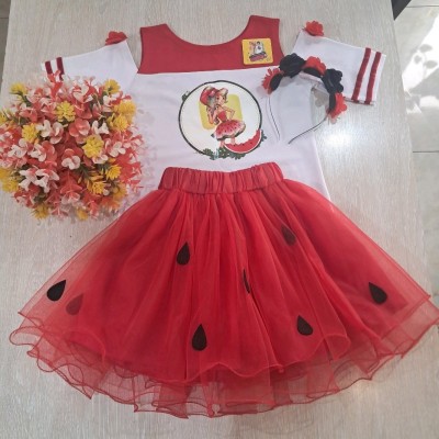 بلوز دامن یلدایی با طرح هندوانه