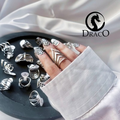 انگشتر جئومتریک استیل