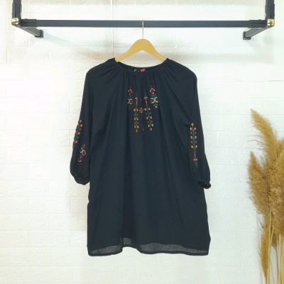 تونیک نخی گلدوزی شده زنانه فری سایز با ارسال رایگان