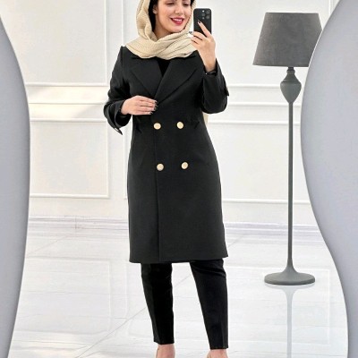 مانتو پاییزه اداری دانشجویی مجلسی مدل یقه انگلیسی