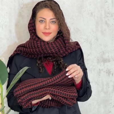 شال بافت پیچازی زرشکی