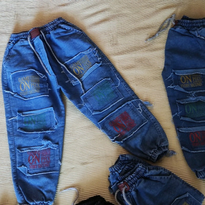 شلوار نیل پسرانه تیکه دوزی