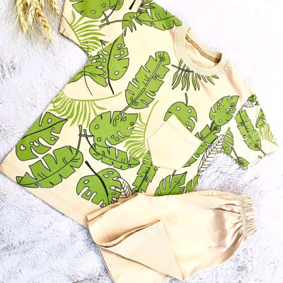 ست تیشرت و شلوارک دخترانه و پسرانه بچگانه بیرونی