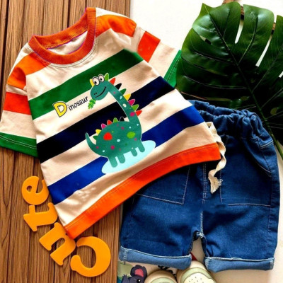 تیشرت شلوارک طرح دایناسور