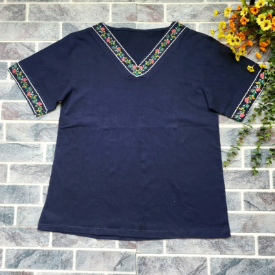 تیشرت یقه هفت سوپر پنبه درجه یک قواره بزرگ