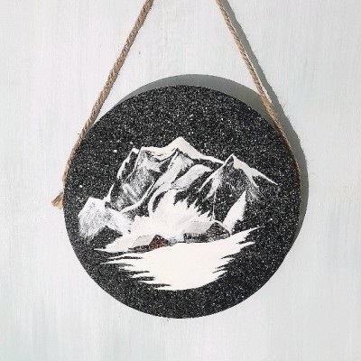 دیوار کوب چوبی کوه برفی