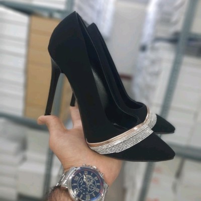 کفش پاشنه دار مجلسی جدید نگین دار جذاب