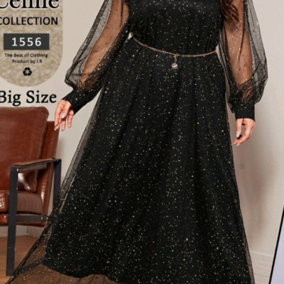 پیراهن شب زنانه کرپ مدل اکلیلی-138663