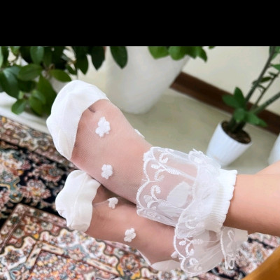 جوراب دخترانه بچگانه توری-134474