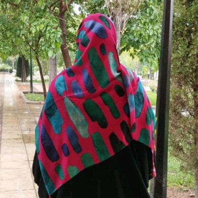 روسری نخ اسپان اعلی طرح سنگی