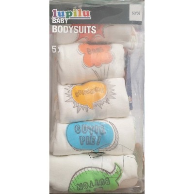 پک پنج عددی بادی بچگانه برند آلمانی lupilu سایز 0تا2 ماه بادی لوپیلو