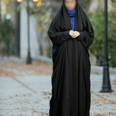 چادر دانشجویی کرپ حریر الاسود