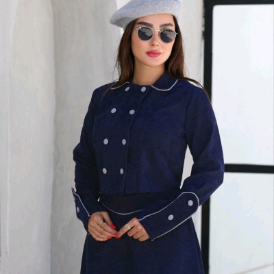 کت ودامن طرح سوزان مخمل کبریتی-155686