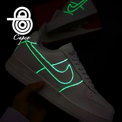 کتانی طرح شبتاب مدل نایک ایرفورس سفید-105539