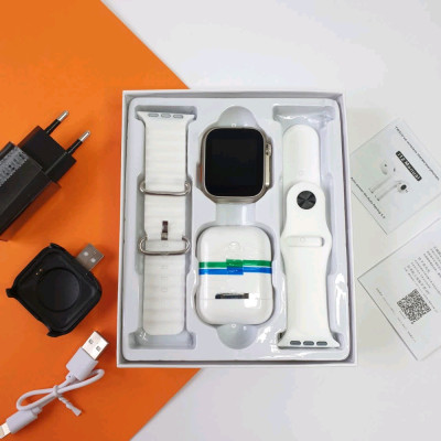 ساعت هوشمند سفید همراه با کله شارژ استاندارد و ایرپاد-136601