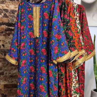 ساحلی زنانه طلاکوب مانتو پیراهنی تابستان نخ ترکمنستان خنک عالی-139907