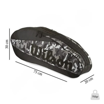 ساک ورزشی بدمینتون ویلسون ( Wilson ) دو قلو کوله ای ( طوسی/مشکی )