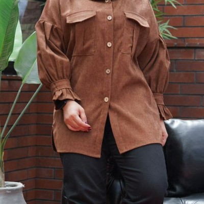 مانتو اسپرت زنانه مخمل کبریتی مدل هانا زیر قیمت