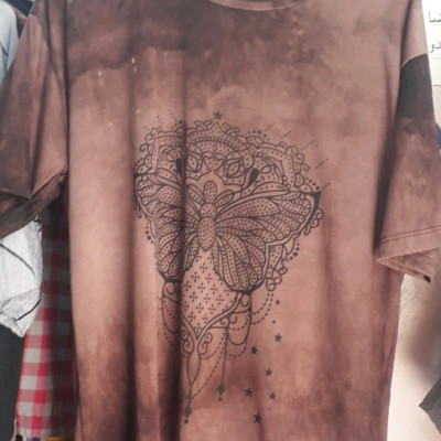 تیشرت بلند زنانه ویسکوز ابروبادی قواره بزرگ تا سایز50