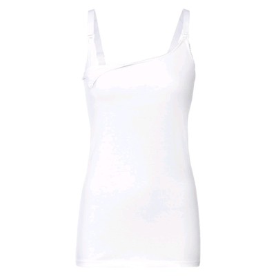 تاپ سفید سوتین مخفی ، بند قابل تنظیم،  جنس نخ پنبه ارگانیک اسمارا