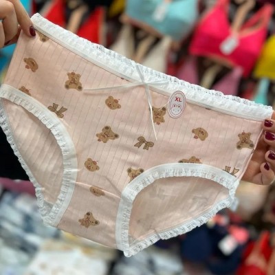 شورت کبریتی تدی،نخ پنبه، لب تور