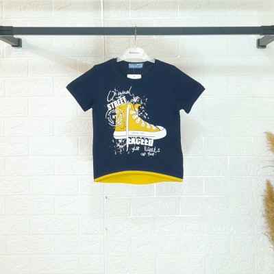 تیشرت پسرانه طرح چاپی جیبدار از جنس نخ پنبه سوپر